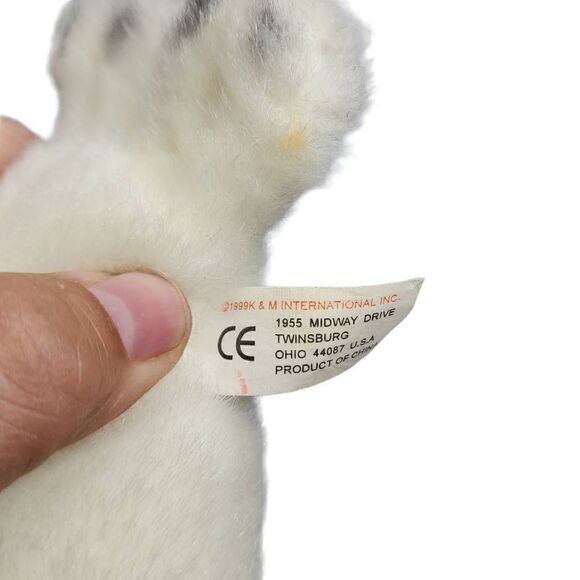 K And M International Inc. Kid's White Baby Seal Stuffed Animal Toy - Picture 4 of 14